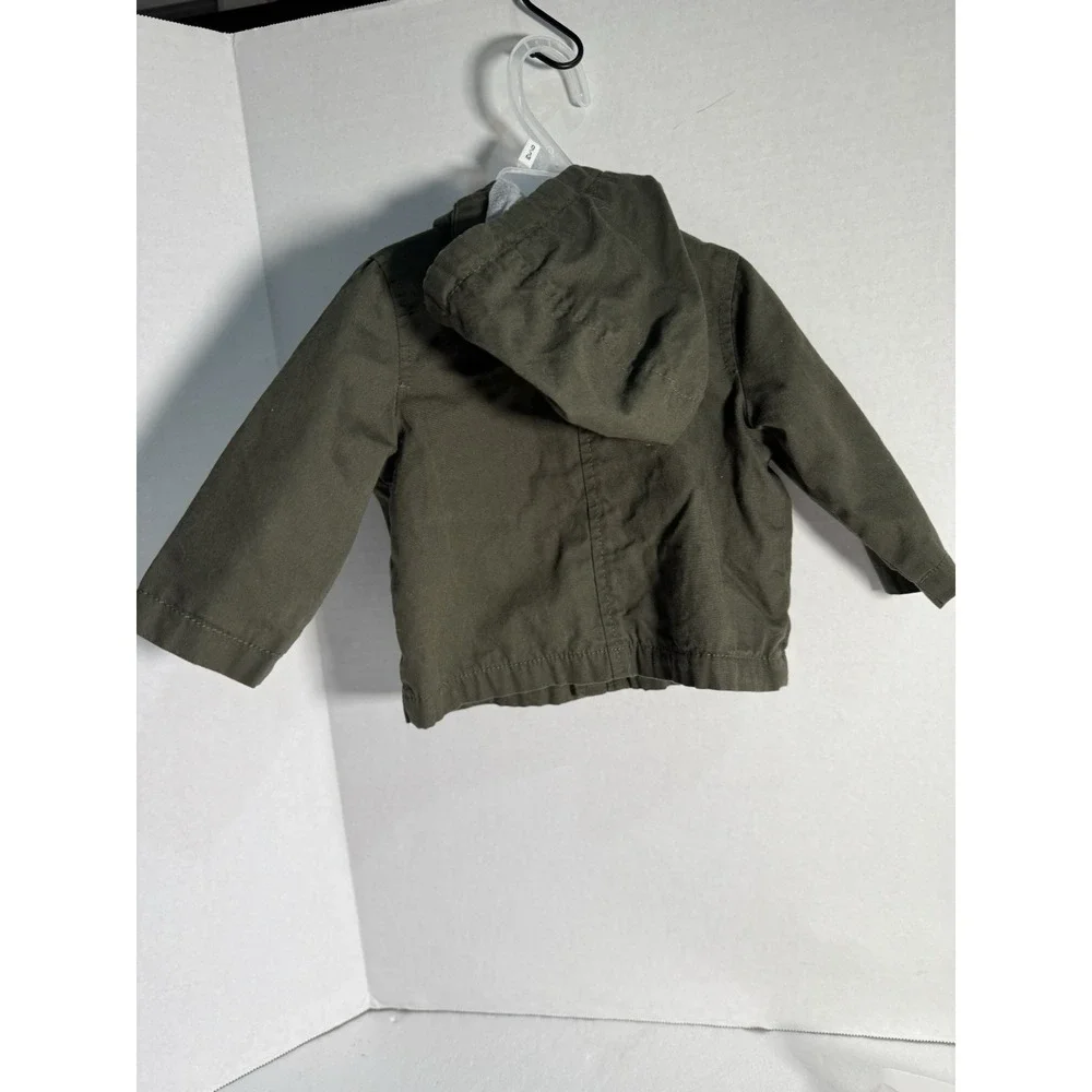 Old Navy infant spring/fall Utility Military Jacket Boys Olive Green Sz 3-6‎ Mo